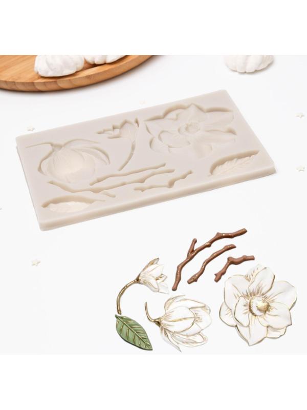 Молд «Магнолия», 19,6×12,3×0,8 см, цвет МИКС