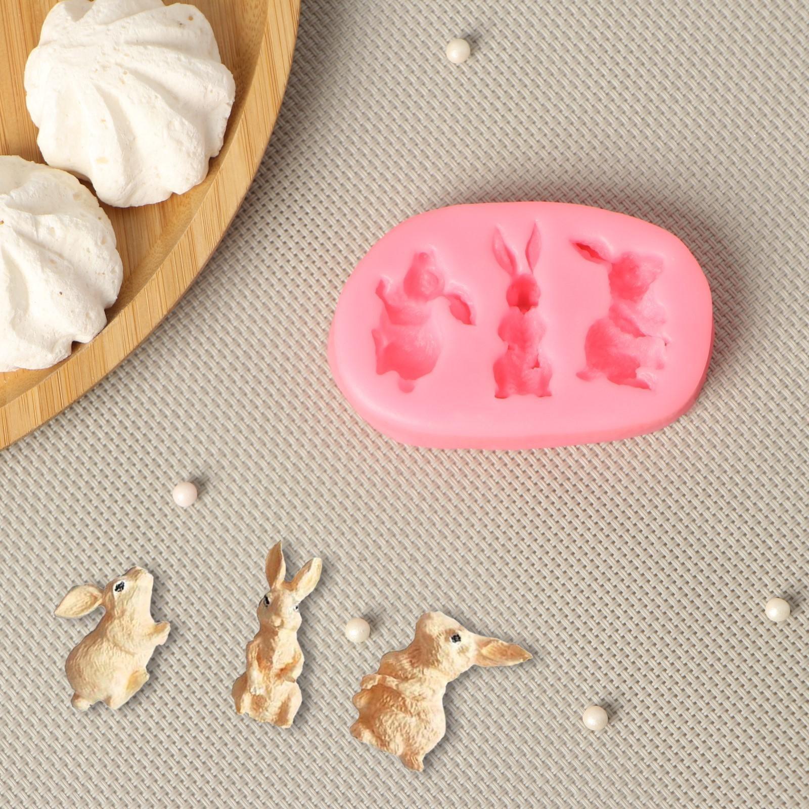 Молд Доляна «Кролик», 8×5×1 см, цвет МИКС