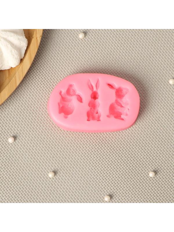 Молд Доляна «Кролик», 8×5×1 см, цвет МИКС