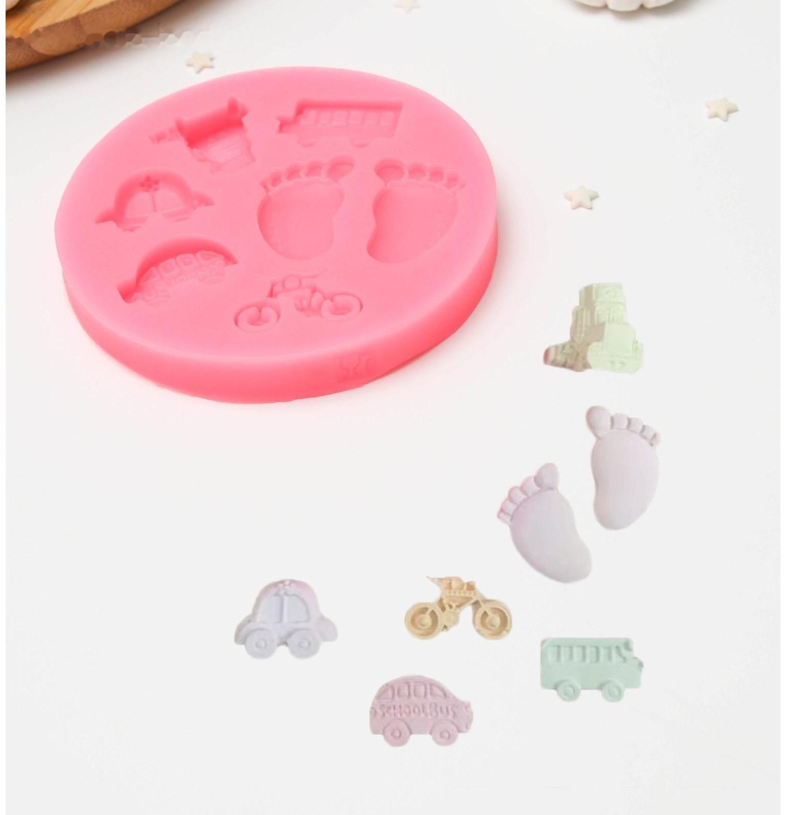 Молд «Детские машинки», 10×10×1,8 см, цвет МИКС