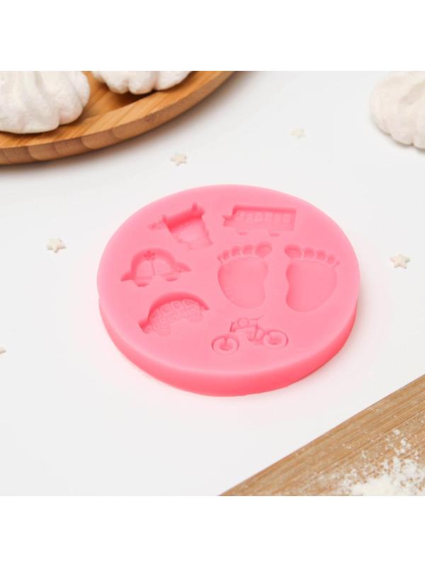 Молд «Детские машинки», 10×10×1,8 см, цвет МИКС