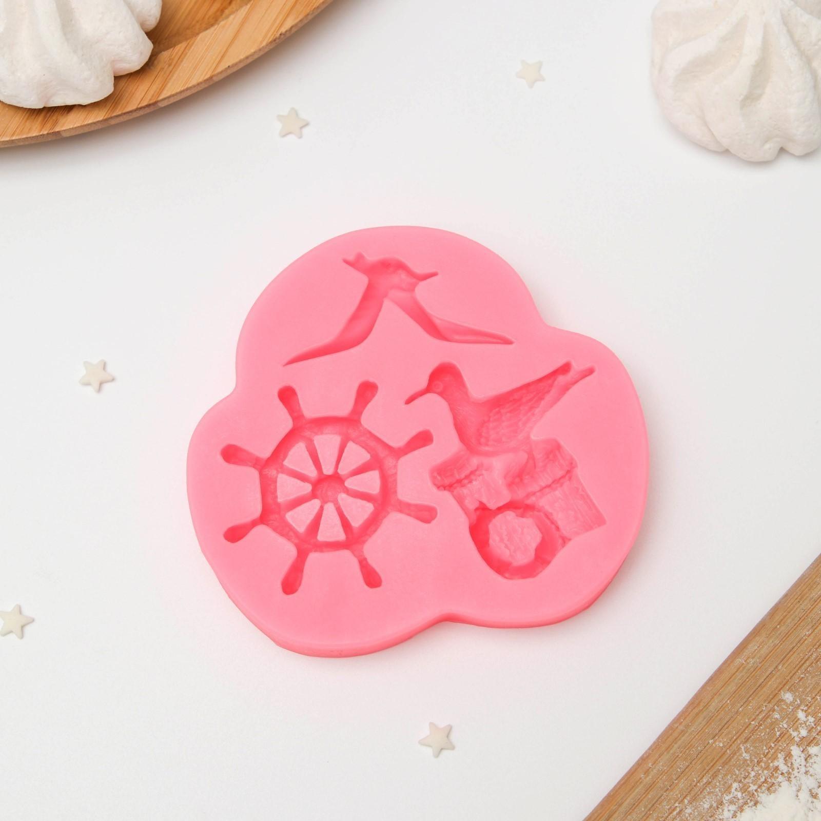 Молд «Морская чайка», 9,5×9×1,5 см, цвет МИКС