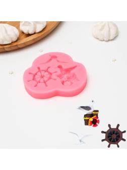 Молд «Морская чайка», 9,5×9×1,5 см, цвет МИКС