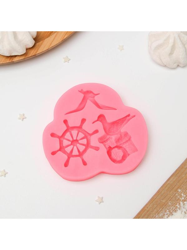 Молд «Морская чайка», 9,5×9×1,5 см, цвет МИКС