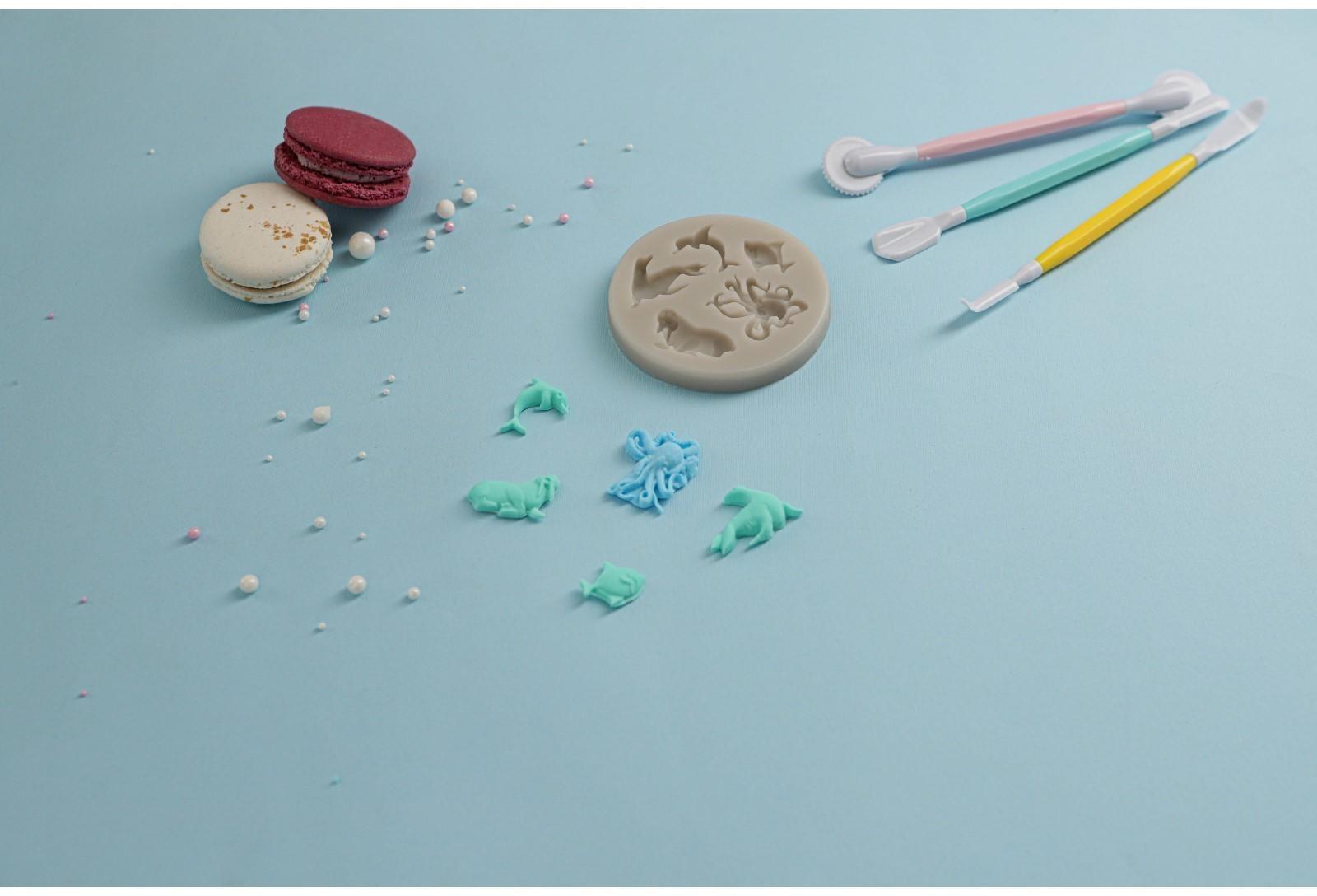 Молд «Морские друзья», 8,3×8,3×1 см, цвет МИКС