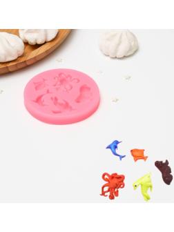 Молд «Морские друзья», 8,3×8,3×1 см, цвет МИКС