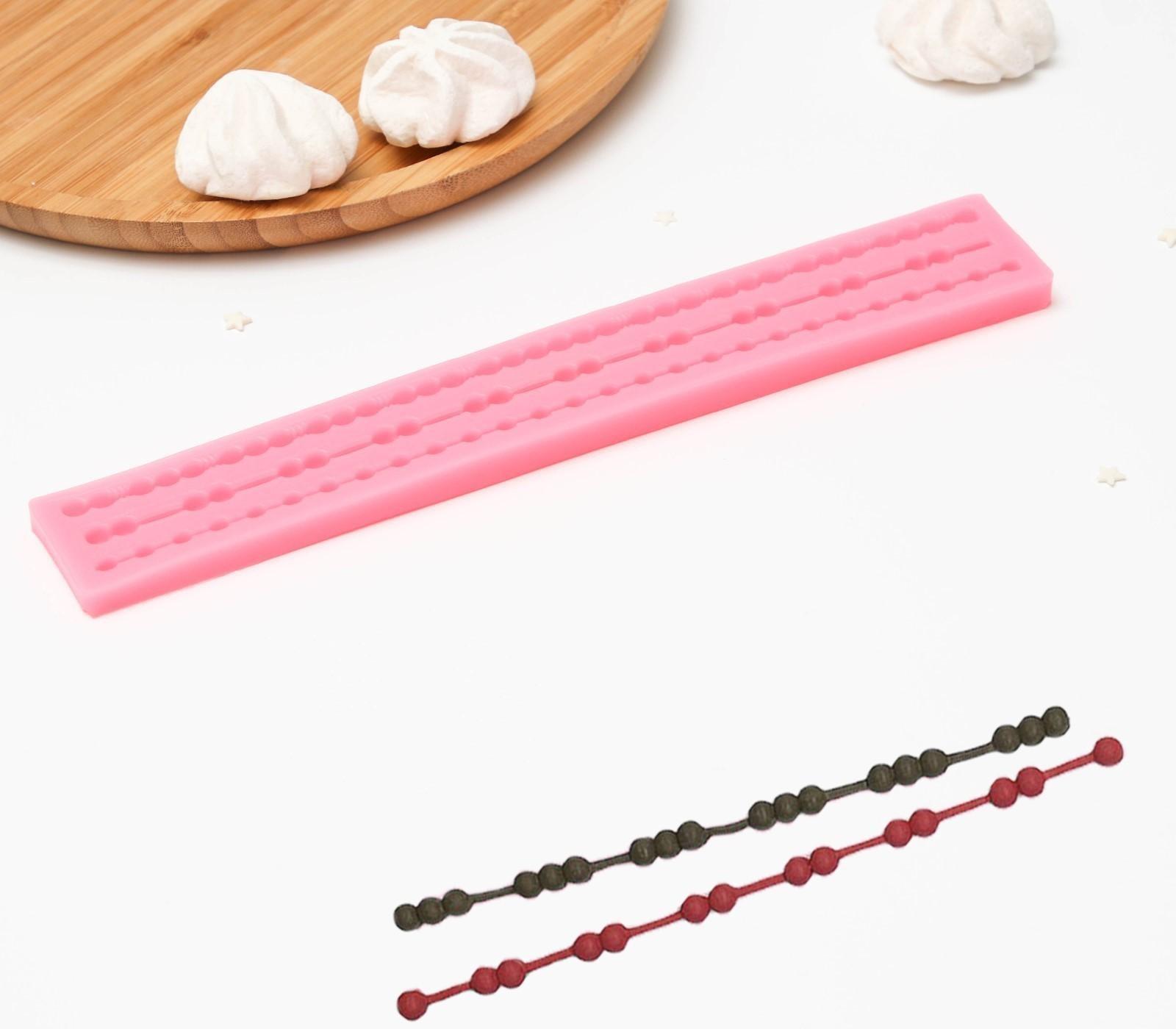 Молд «Коллекция бусин», 26,5×3,8×1 см, цвет МИКС