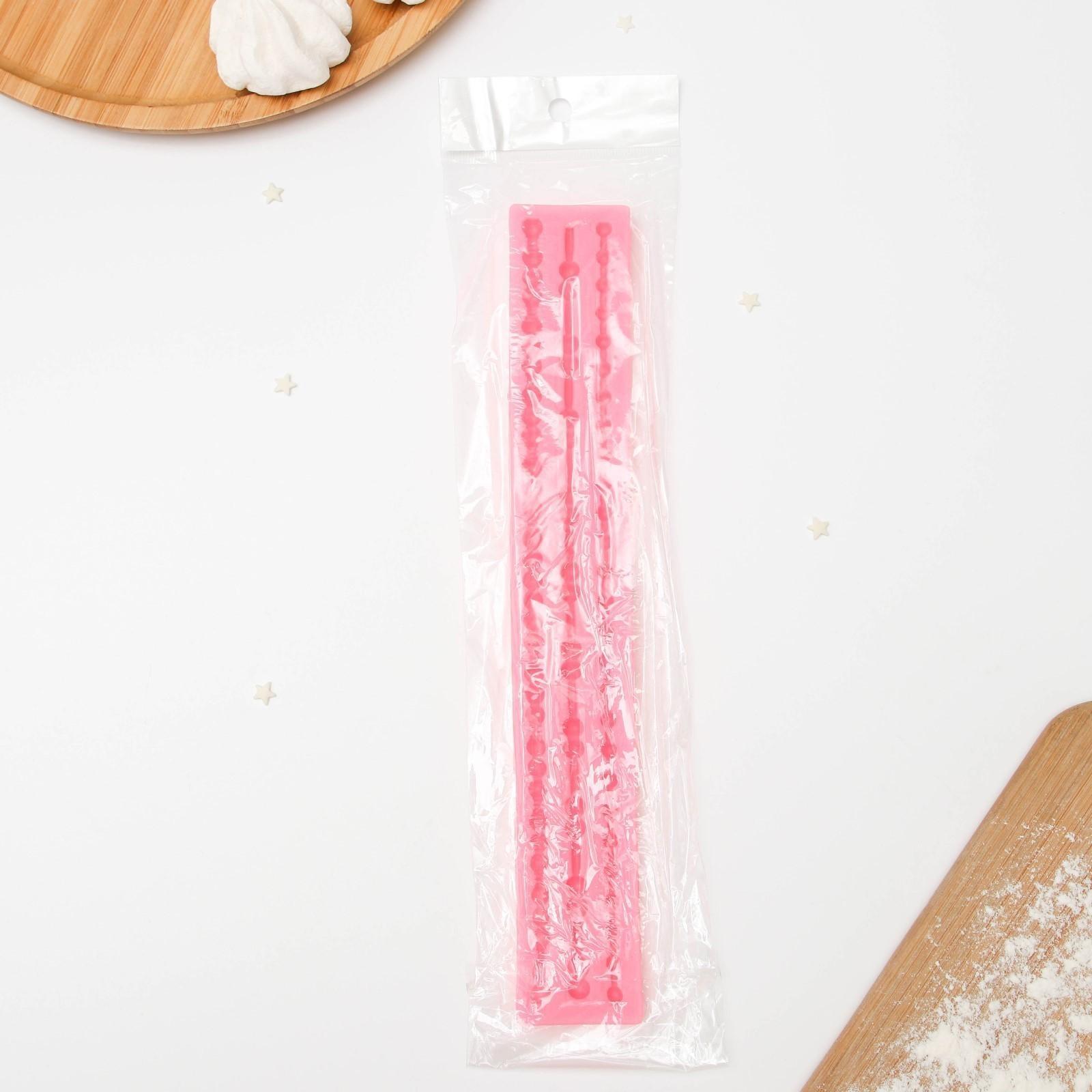 Молд «Коллекция бусин», 26,5×3,8×1 см, цвет МИКС