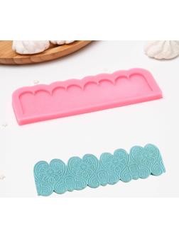 Молд «Ажурные сердца», 18×6×0,8 см, цвет МИКС