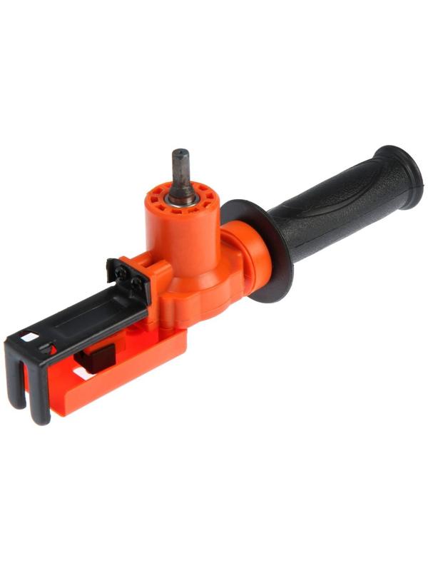 Насадка для дрели ТУНДРА, сабельная пила, угловая, полотна по дереву и металлу 2 шт.