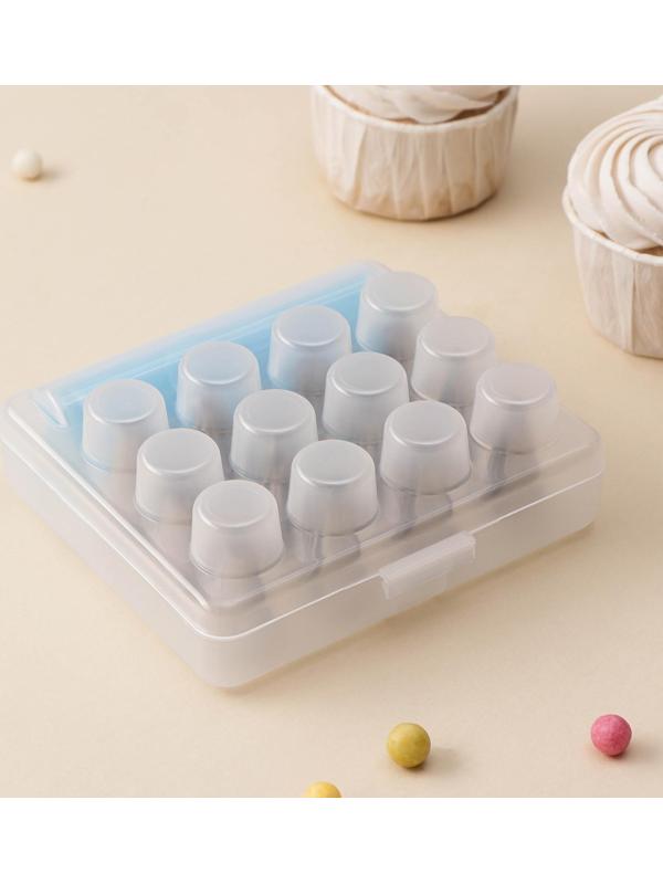 Набор кондитерский, 15 предметов: 12 насадок в боксе, 1 адаптер, кондитерский мешок