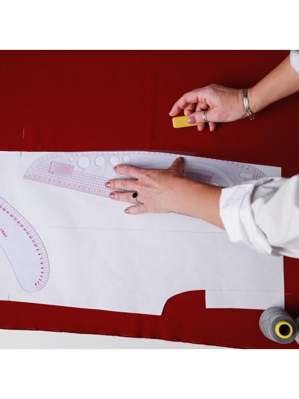 Лекало портновское метрическое «Сапог», 45 × 13 см, толщина 0,5 мм, цвет прозрачный