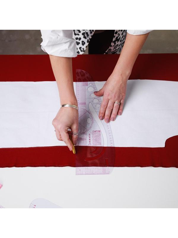 Лекало портновское метрическое «Сапог», 45 × 13 см, толщина 0,5 мм, цвет прозрачный