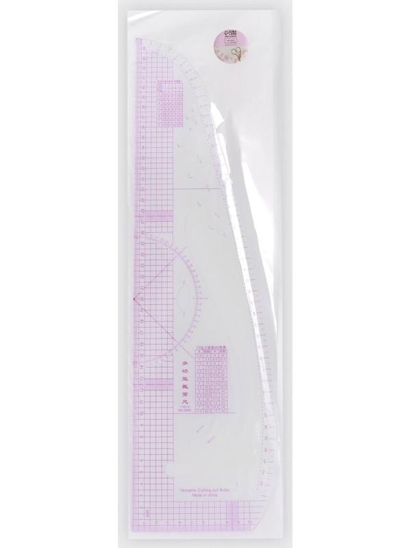 Лекало портновское метрическое «Сапог», 45 × 13 см, толщина 0,5 мм, цвет прозрачный