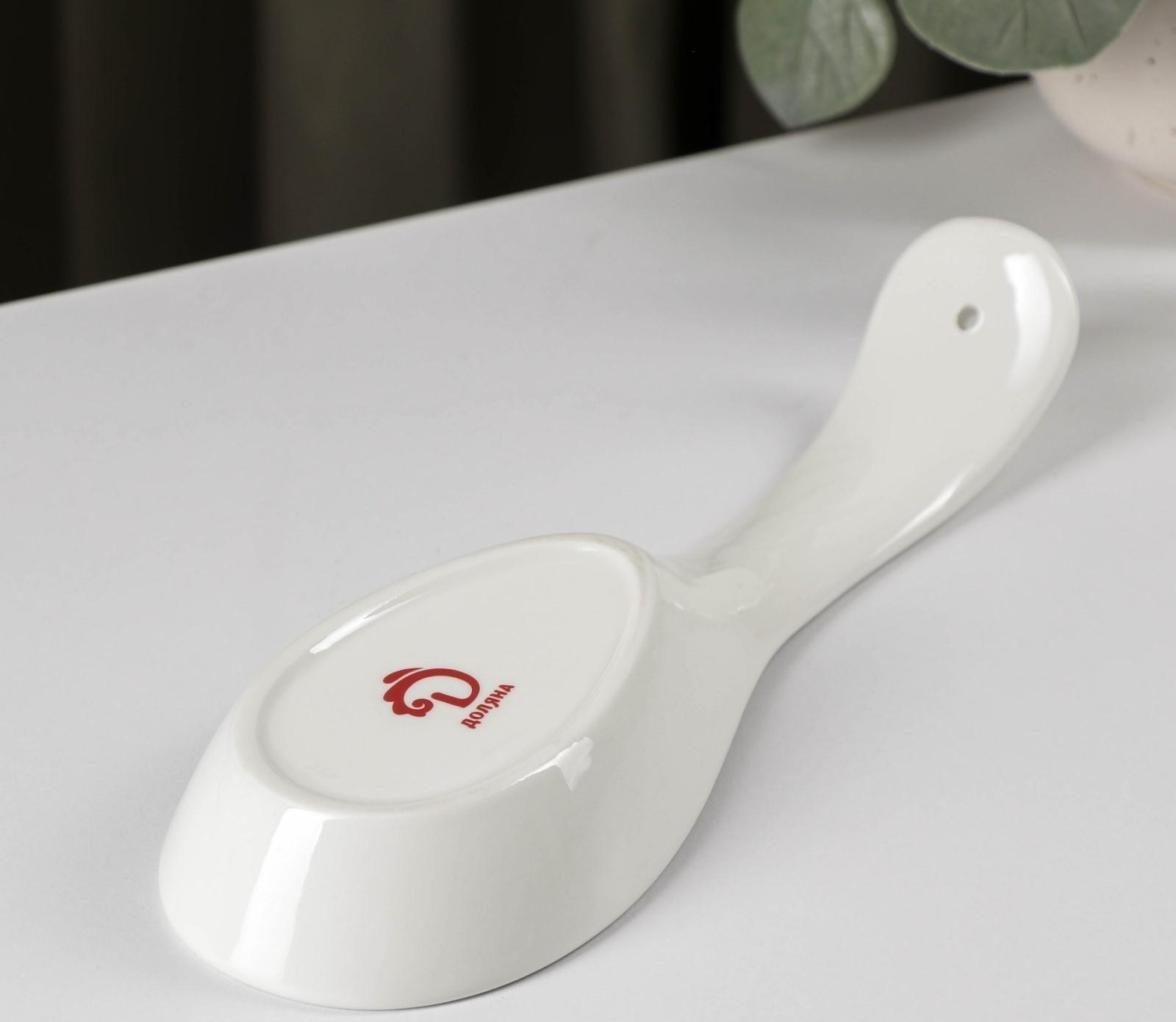 Подставка фарфоровая под ложку «Коты-аристократы», 21,5×7,5 см