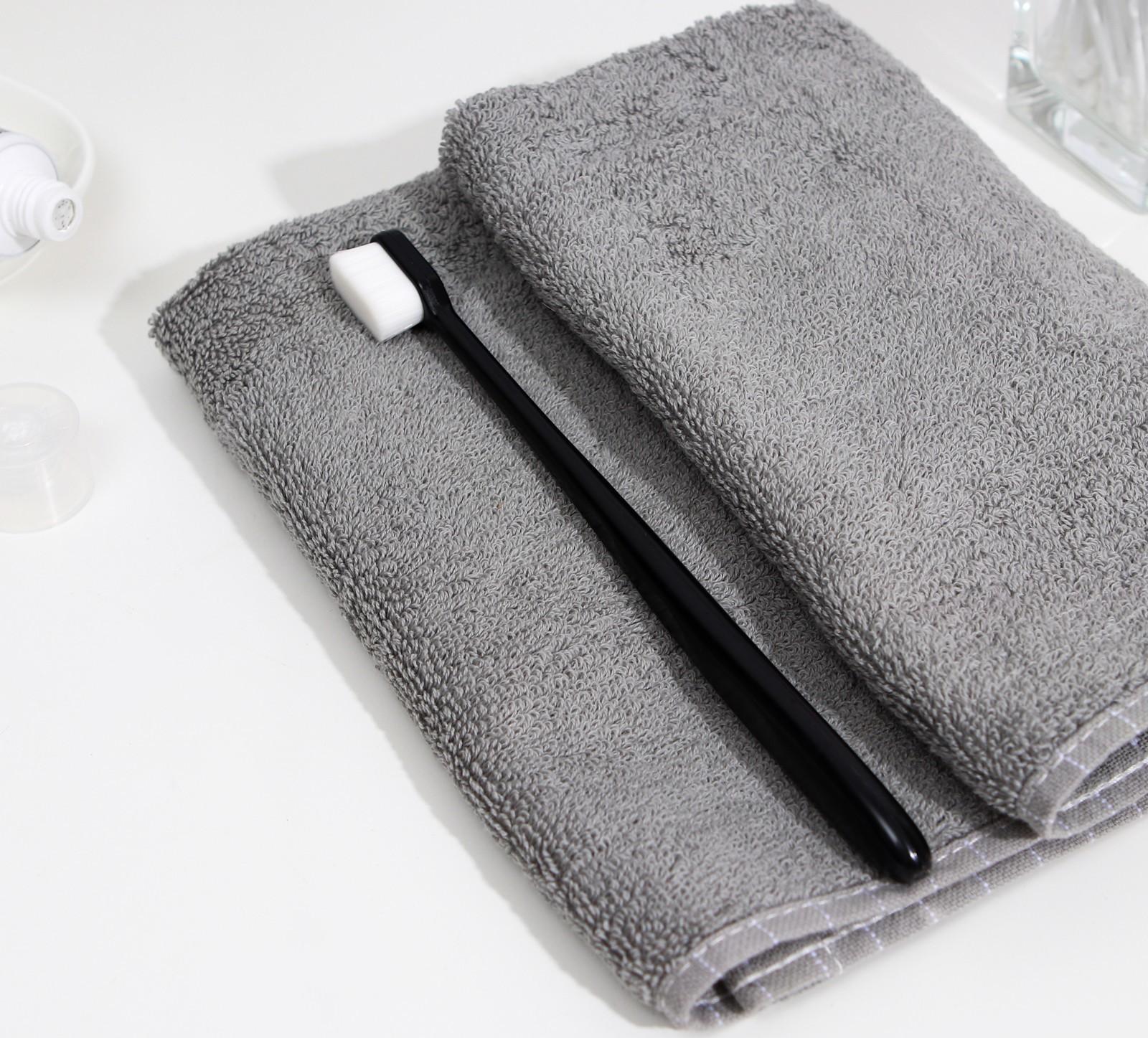 Сверхмягкая зубная щётка, 10000 щетинок, ровная, чёрная