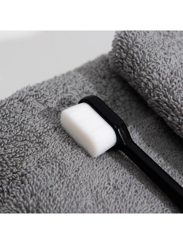 Сверхмягкая зубная щётка, 10000 щетинок, ровная, чёрная