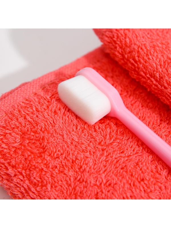 Сверхмягкая зубная щётка, 10000 щетинок, ровная, розовая