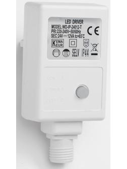 Трансформатор для гирлянд VEGAS, фиксинг, мерцание, таймер, 220/24V, 12 Вт, IP44