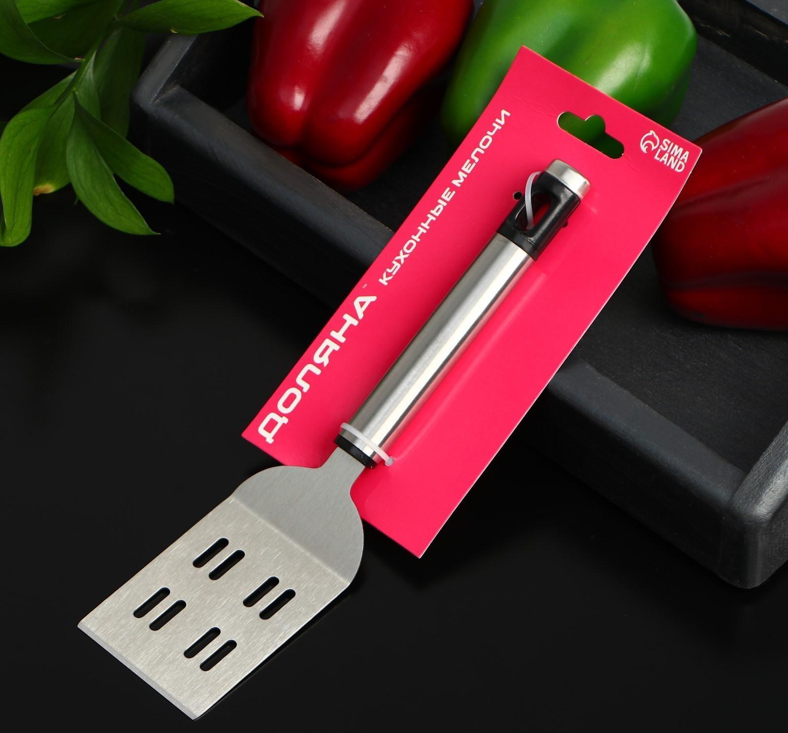 Лопатка Доляна Fargo, 21×5,5×2 см, нержавеющая сталь, цвет хромированный