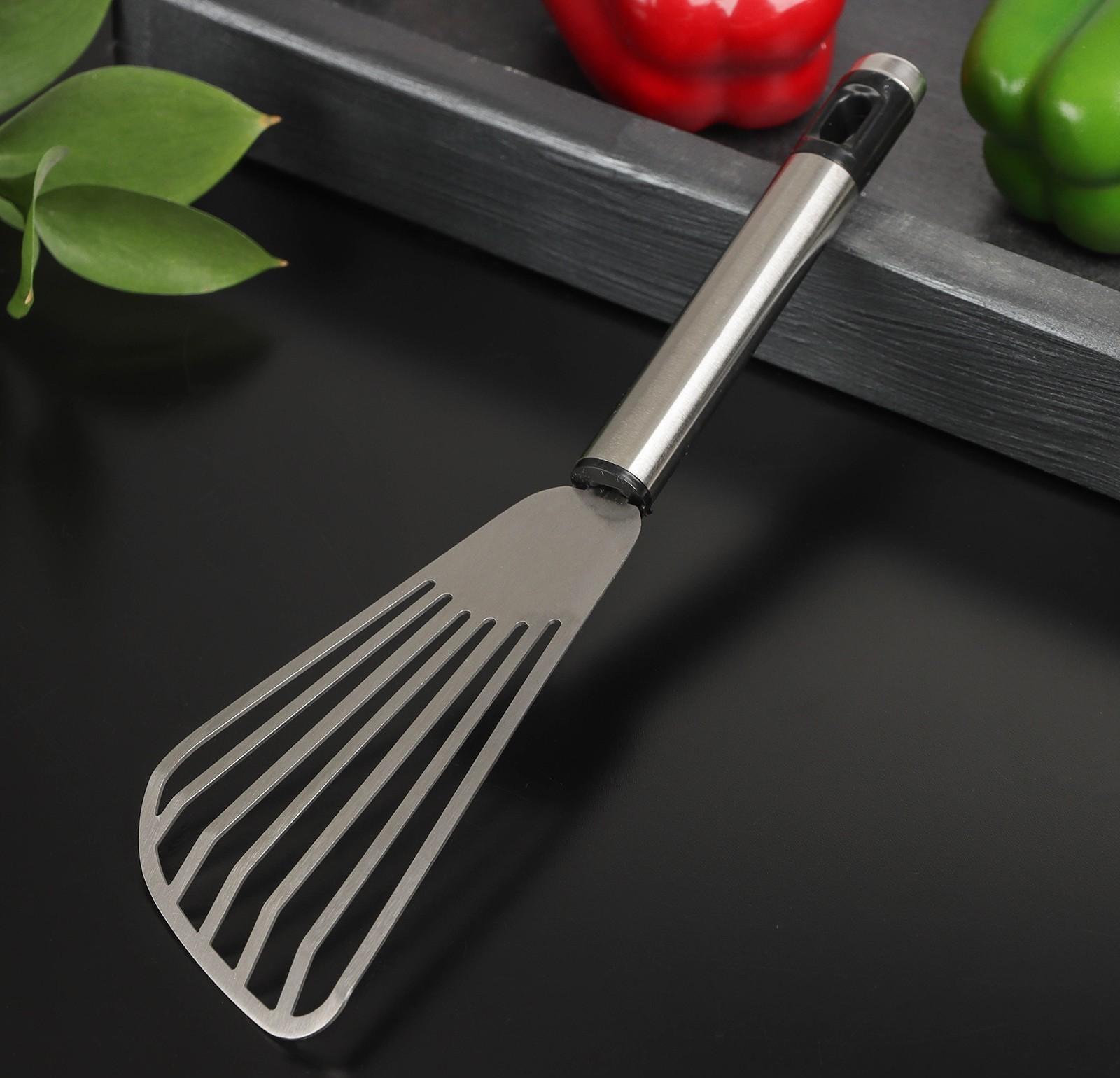 Лопатка Доляна Fargo, 25×6,5×2 см, нержавеющая сталь, цвет хромированный