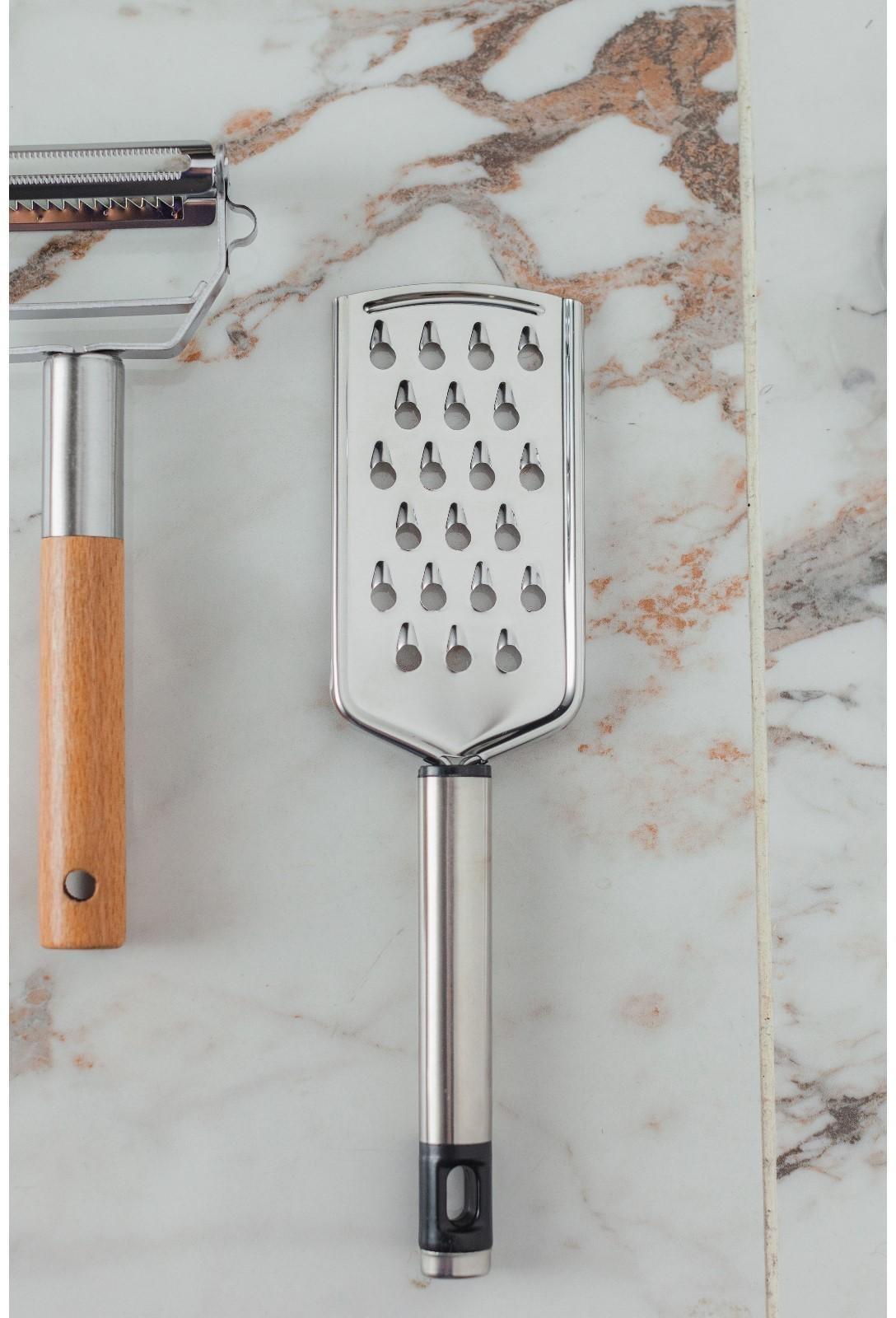 Тёрка крупная с ручкой Доляна Fargo, 23,5×6×2, нержавеющая сталь, цвет хромированный, чёрный