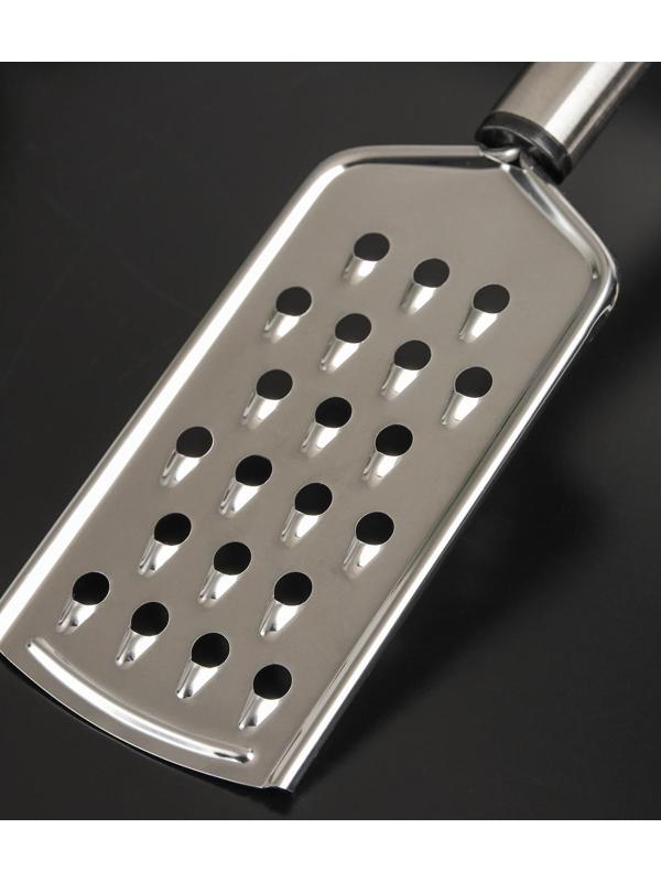 Тёрка крупная с ручкой Доляна Fargo, 23,5×6×2, нержавеющая сталь, цвет хромированный, чёрный