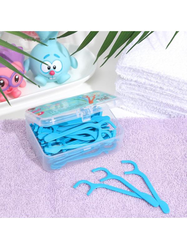 Зубные нити детские, синие, набор 50 шт.