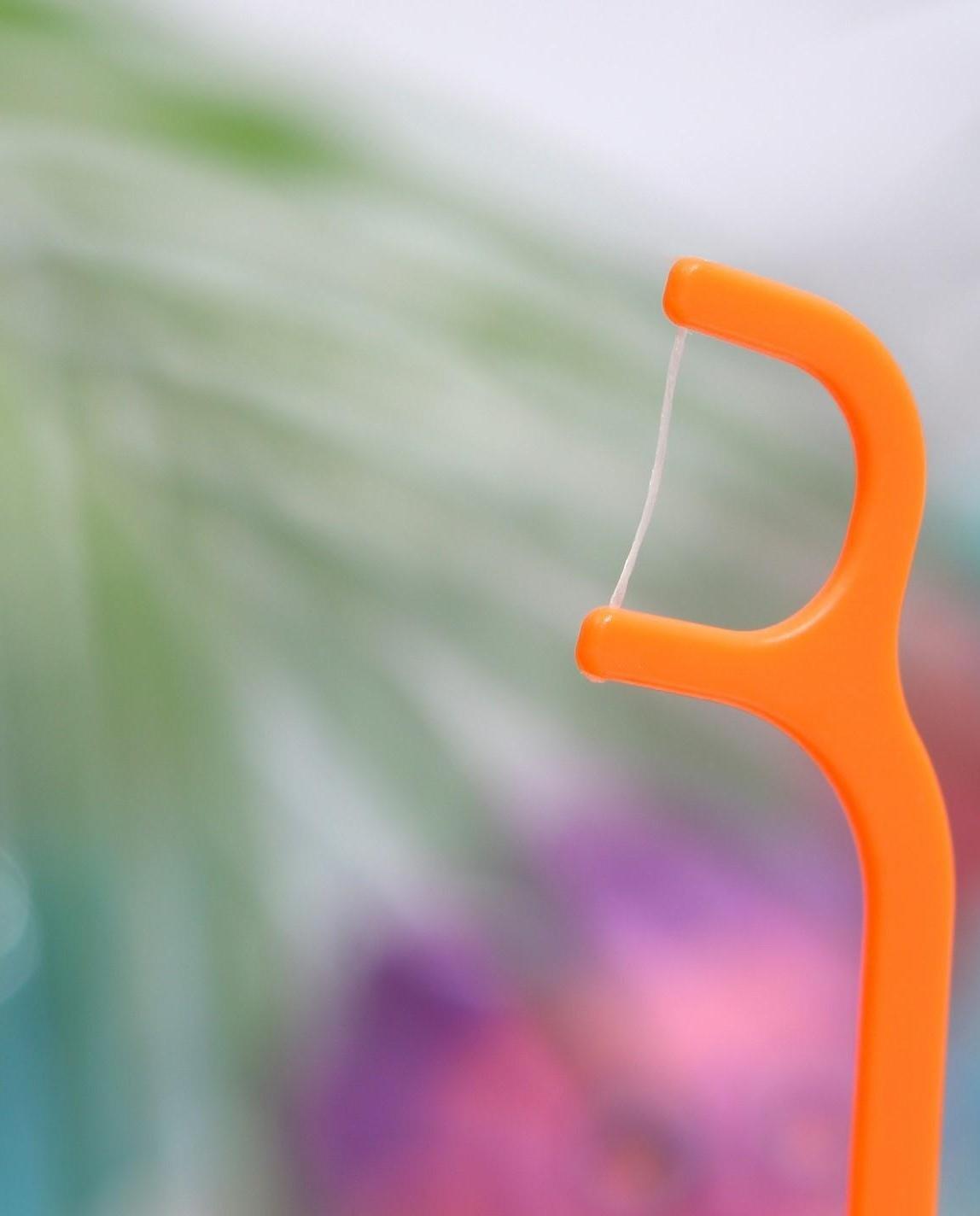 Зубные нити детские, оранжевые, набор 50 шт.