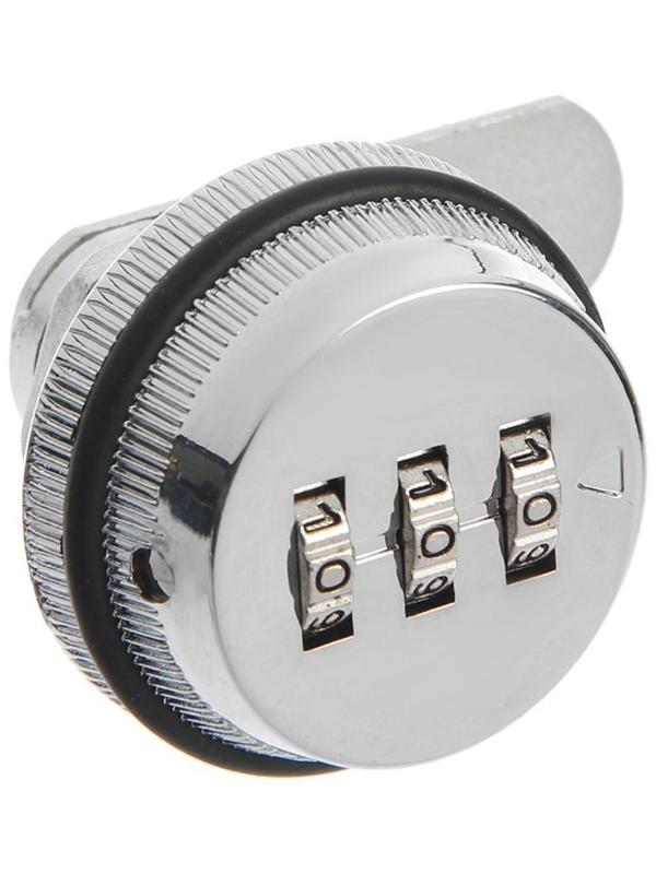 Замок кодовый ТУНДРА, для почтового ящика, цвет хром, длина резьбовой части 20 мм