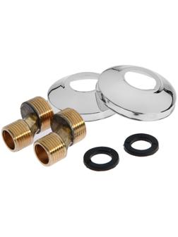 Эксцентрики для смесителя ZEIN, латунь, хром. отражатели, с прокладками, набор 2 шт