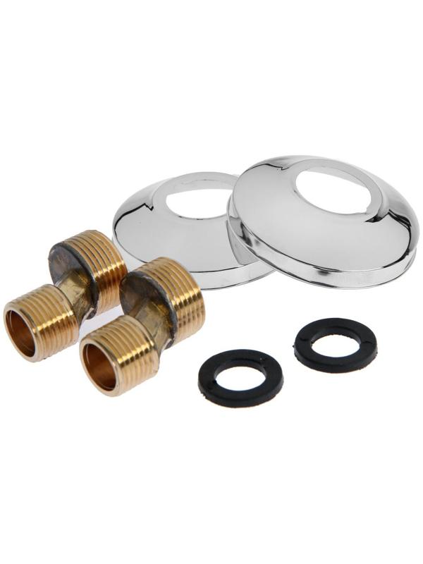 Эксцентрики для смесителя ZEIN, латунь, хром. отражатели, с прокладками, набор 2 шт