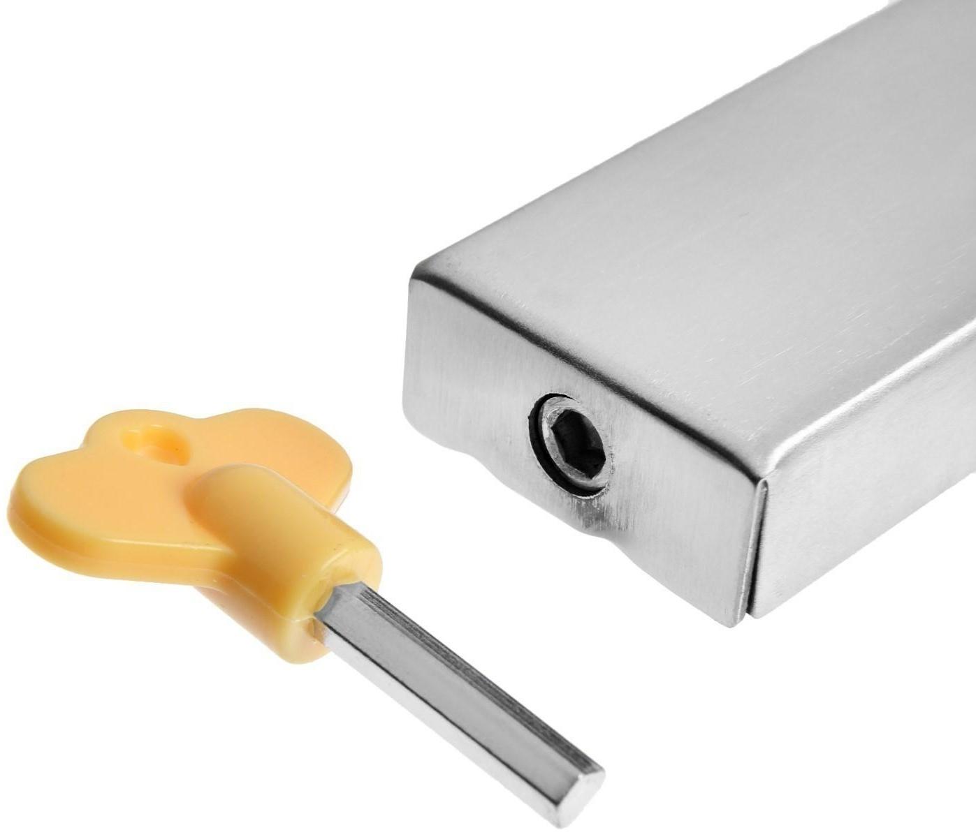 Замок блокиратор для окон и дверей ТУНДРА, нержавеющая сталь