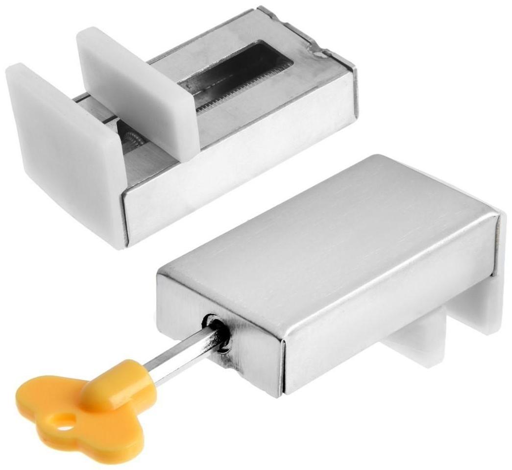 Замок блокиратор для окон и дверей ТУНДРА, нержавеющая сталь