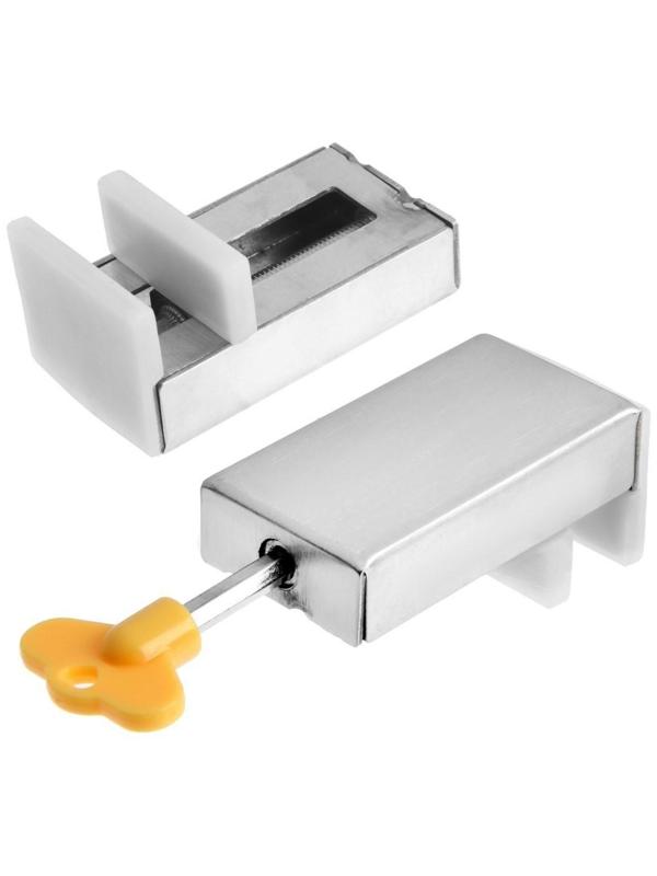 Замок блокиратор для окон и дверей ТУНДРА, нержавеющая сталь