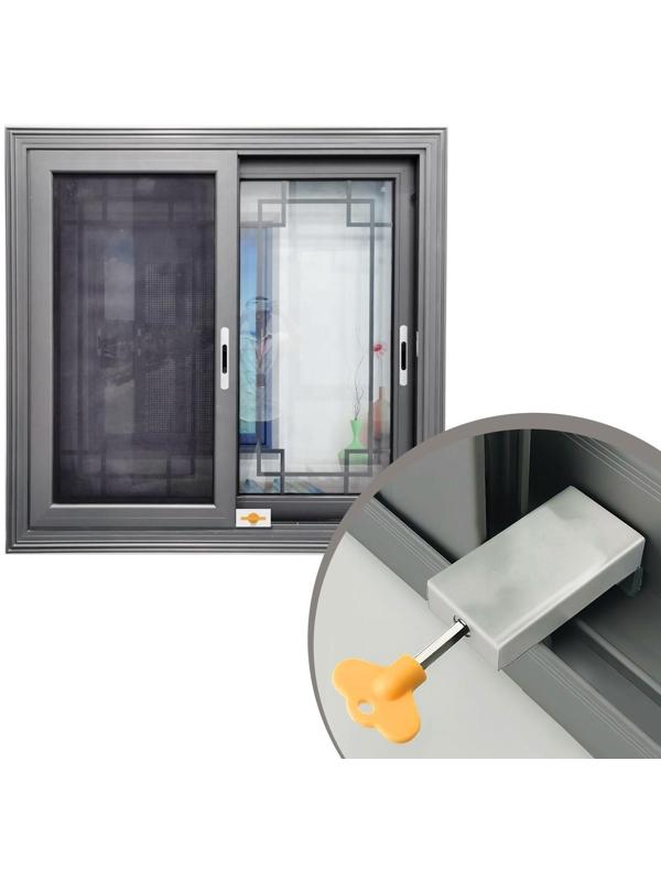 Замок блокиратор для окон и дверей ТУНДРА, нержавеющая сталь