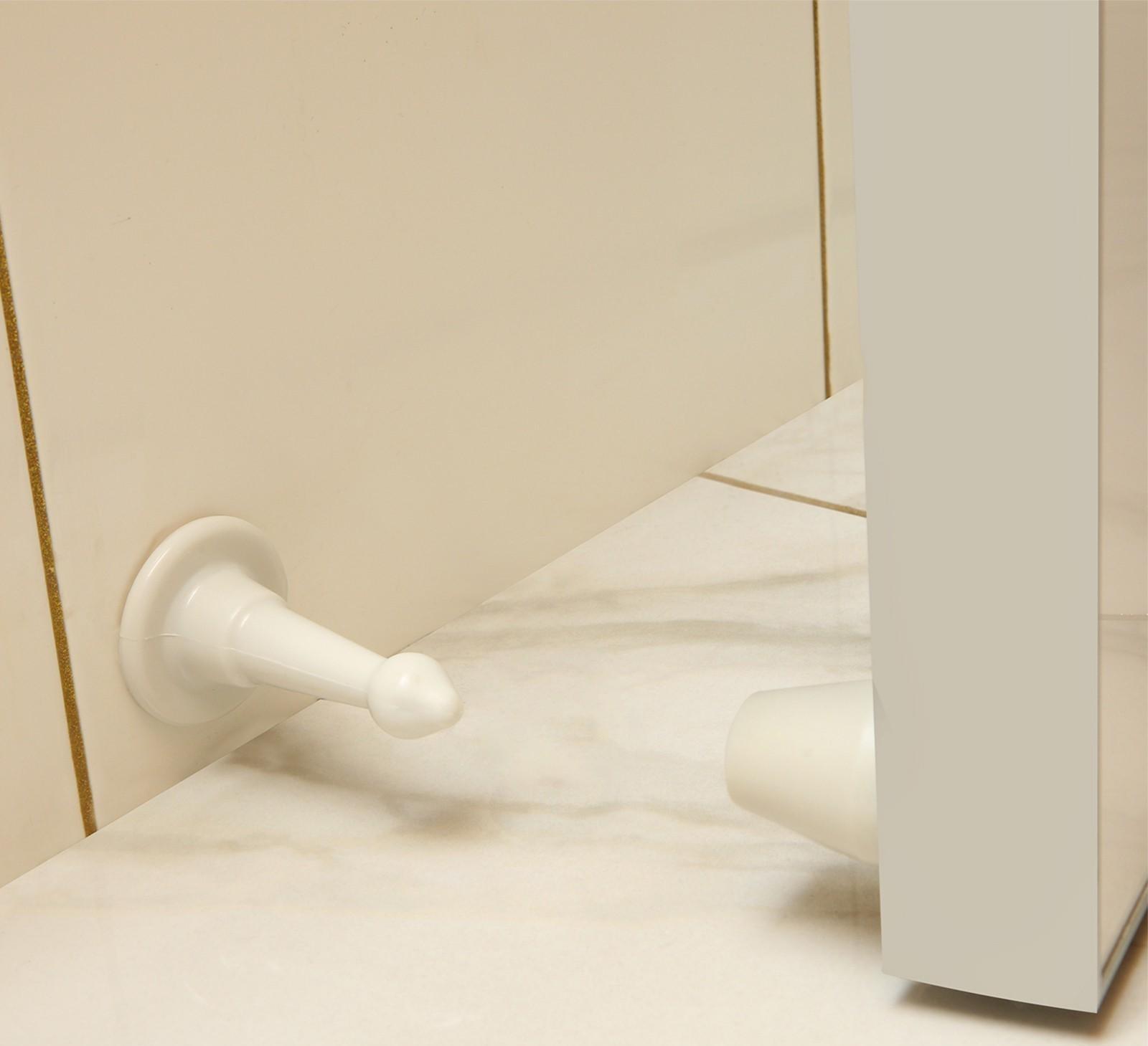 Дверной ограничитель LOCKLAND, прямой, h=97 мм, цвет рисовый