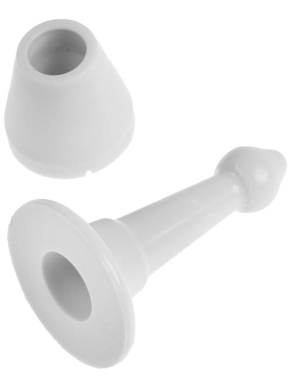 Дверной ограничитель LOCKLAND, прямой, h=97 мм, цвет рисовый