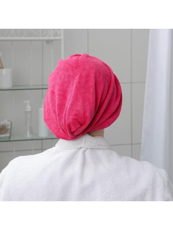 Чалма для сушки волос Доляна «Барри», микрофибра, цвет МИКС