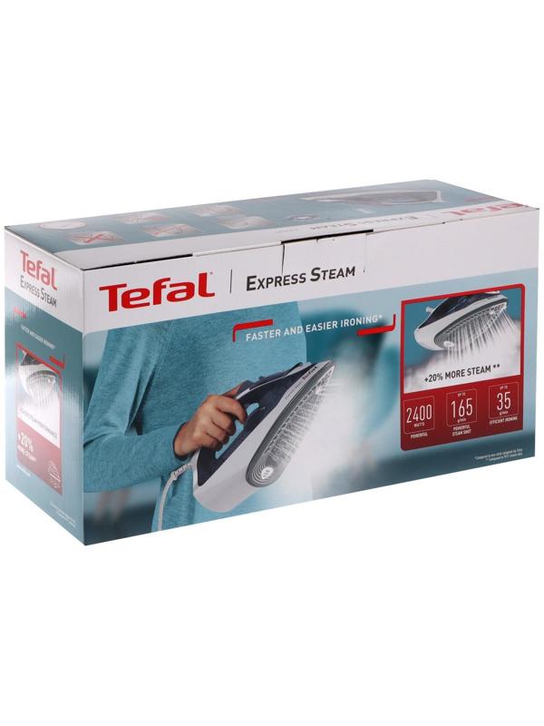 Утюг Tefal FV2837E0, 2830 Вт, керамическая подошва, 35 г/мин, 270 мл, синий