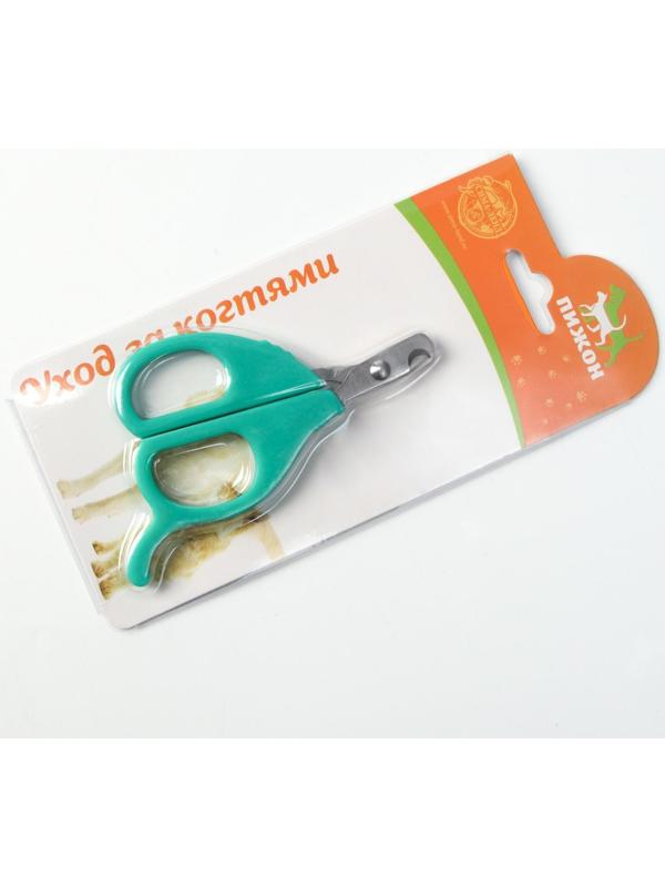 Ножницы-когтерезы малые с упором для пальца, голубые