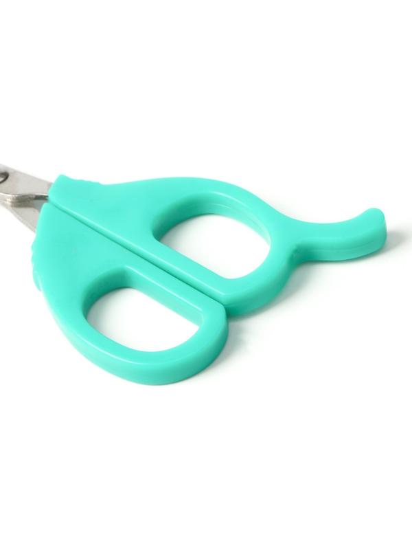 Ножницы-когтерезы малые с упором для пальца, голубые