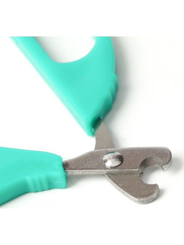 Ножницы-когтерезы малые с упором для пальца, голубые