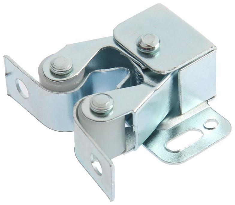 Двойная роликовая защёлка-стопор LOCKLAND, железная, цвет цинк