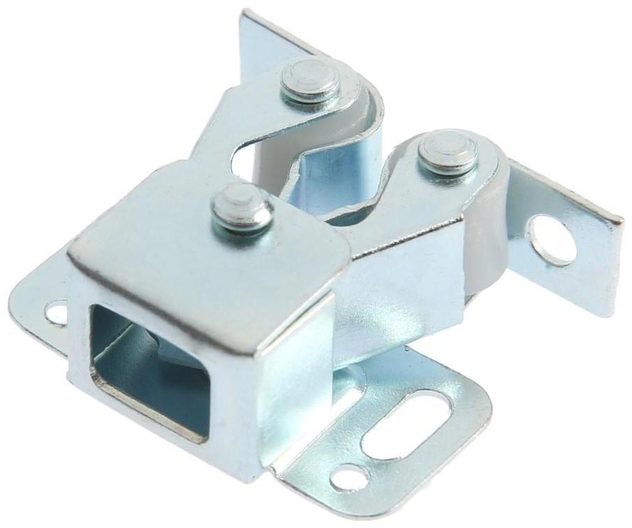 Двойная роликовая защёлка-стопор LOCKLAND, железная, цвет цинк