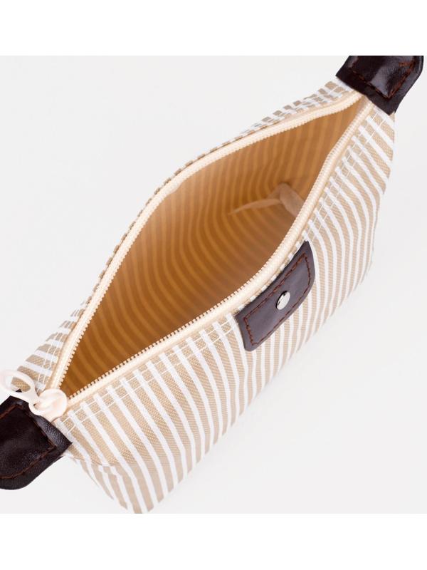 Косметичка на молнии, цвет бежевый