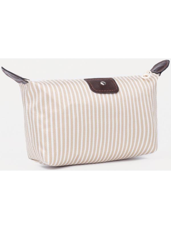 Косметичка на молнии, цвет бежевый