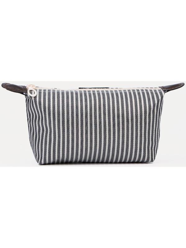 Косметичка на молнии, цвет серый