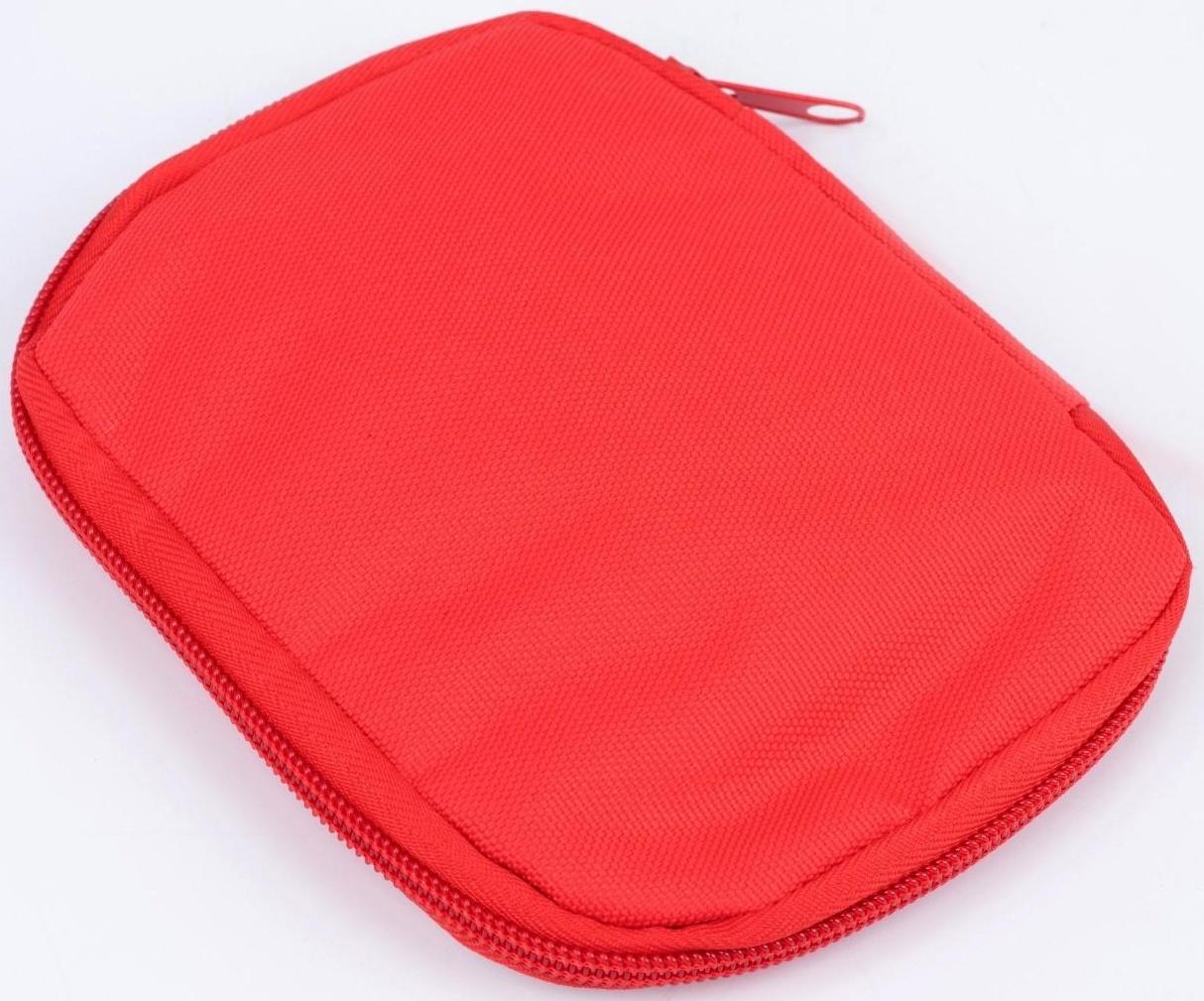 Косметичка на молнии, цвет красный