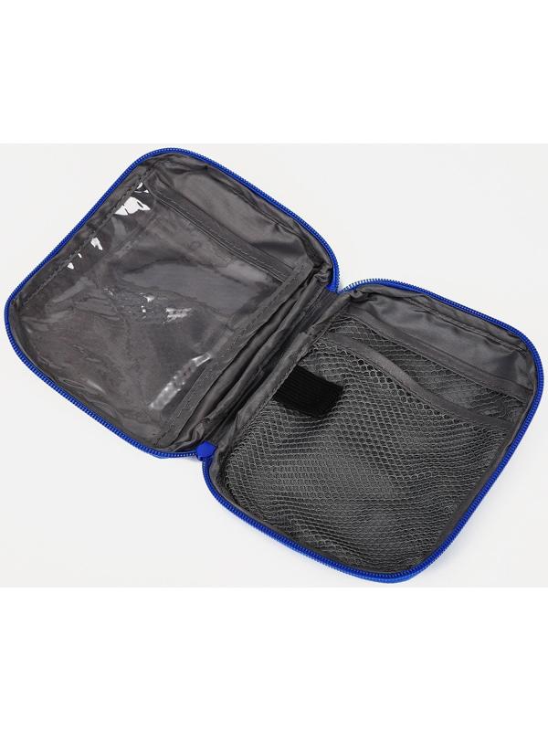 Косметичка на молнии, цвет синий